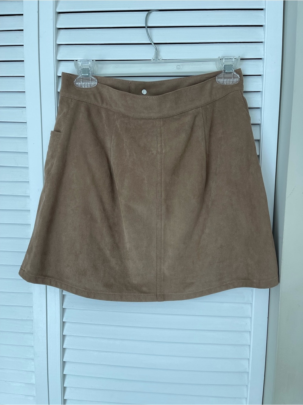 Express Tan Button-Front Mini Skirt - Picture 2 of 4